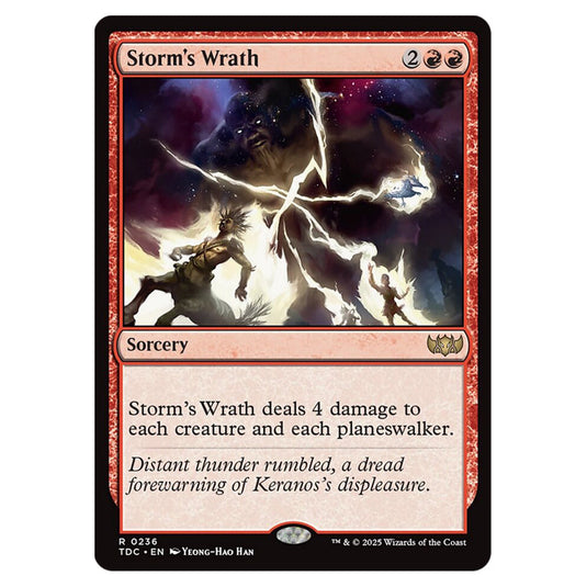 Storm's Wrath 0236 card from the Magic The Gathering set Tarkir: Dragonstorm Commander