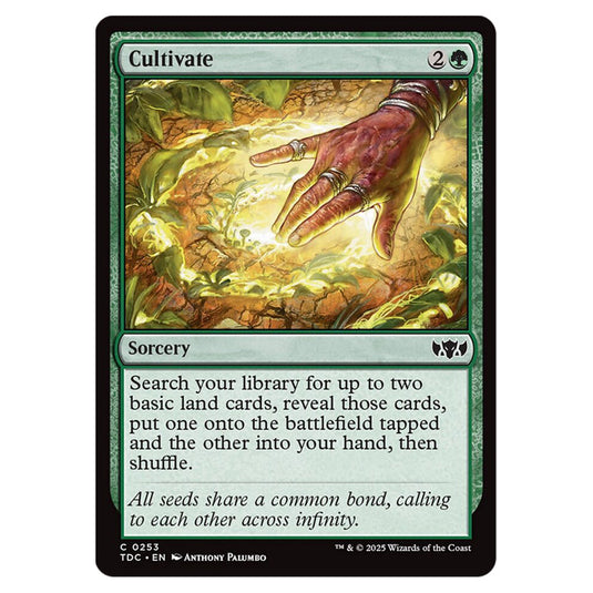Cultivate 0253 card from the Magic The Gathering set Tarkir: Dragonstorm Commander