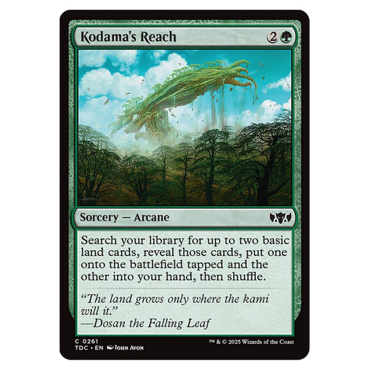 Kodama's Reach 0261 card from the Magic The Gathering set Tarkir: Dragonstorm Commander