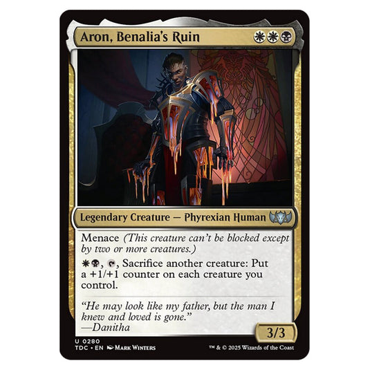 Aron, Benalia's Ruin 0280 card from the Magic The Gathering set Tarkir: Dragonstorm Commander