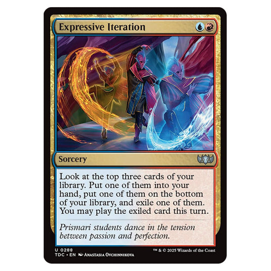 Expressive Iteration 0288 card from the Magic The Gathering set Tarkir: Dragonstorm Commander