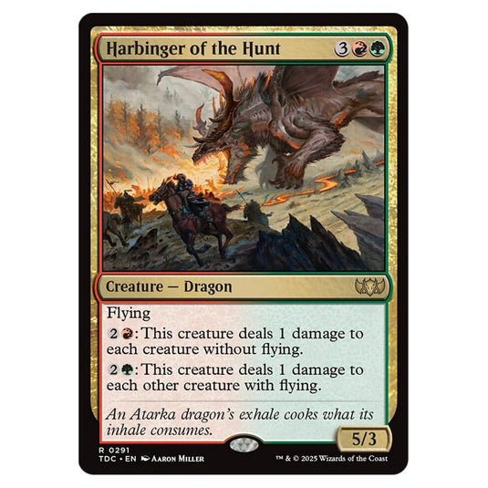 Harbinger of the Hunt 0291 card from the Magic The Gathering set Tarkir: Dragonstorm Commander