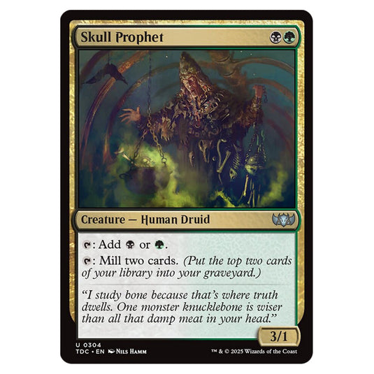 Skull Prophet 0304 card from the Magic The Gathering set Tarkir: Dragonstorm Commander