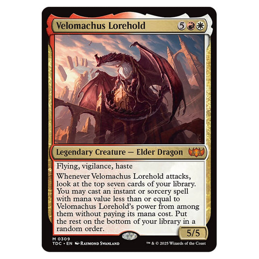Velomachus Lorehold 0309 card from the Magic The Gathering set Tarkir: Dragonstorm Commander
