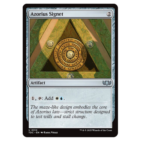 Azorius Signet 0312 card from the Magic The Gathering set Tarkir: Dragonstorm Commander