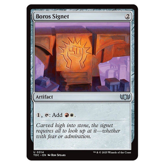 Boros Signet 0314 card from the Magic The Gathering set Tarkir: Dragonstorm Commander