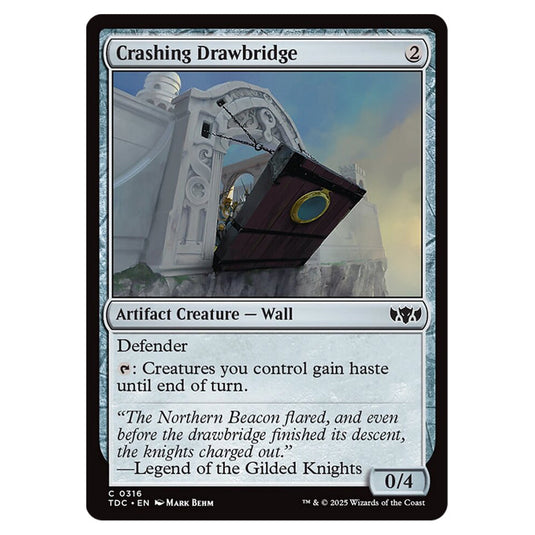 Crashing Drawbridge 0316 card from the Magic The Gathering set Tarkir: Dragonstorm Commander