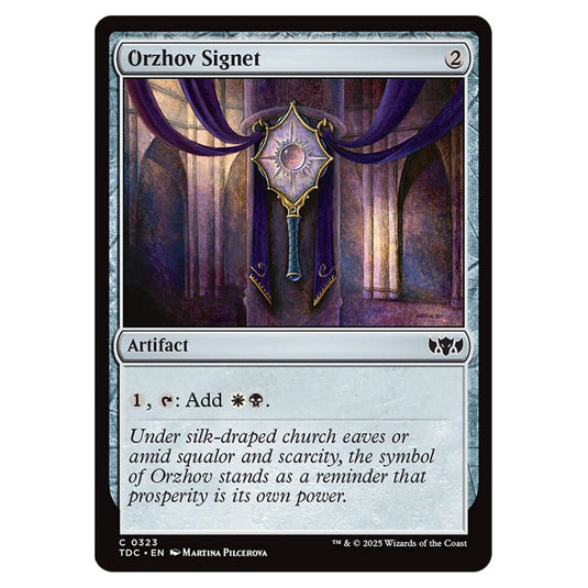 Orzhov Signet 0323 card from the Magic The Gathering set Tarkir: Dragonstorm Commander