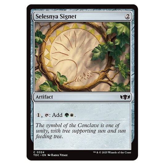 Selesnya Signet 0324 card from the Magic The Gathering set Tarkir: Dragonstorm Commander