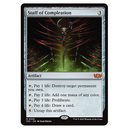 Staff of Compleation 0326 card from the Magic The Gathering set Tarkir: Dragonstorm Commander