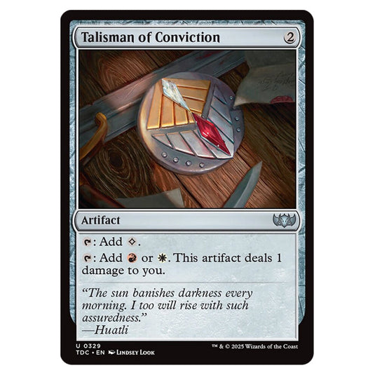 Talisman of Conviction 0329 card from the Magic The Gathering set Tarkir: Dragonstorm Commander