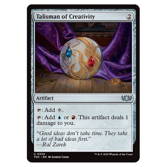 Talisman of Creativity 0330 card from the Magic The Gathering set Tarkir: Dragonstorm Commander