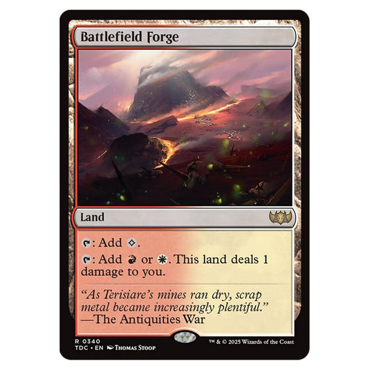 Battlefield Forge 0340 card from the Magic The Gathering set Tarkir: Dragonstorm Commander