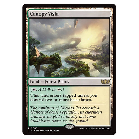 Canopy Vista 0343 card from the Magic The Gathering set Tarkir: Dragonstorm Commander