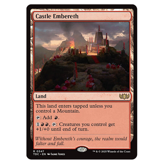Castle Embereth 0347 card from the Magic The Gathering set Tarkir: Dragonstorm Commander