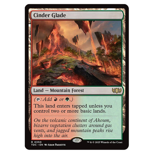 Cinder Glade 0350 card from the Magic The Gathering set Tarkir: Dragonstorm Commander