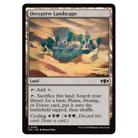 Deceptive Landscape 0356 card from the Magic The Gathering set Tarkir: Dragonstorm Commander