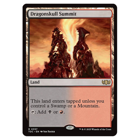 Dragonskull Summit 0357 card from the Magic The Gathering set Tarkir: Dragonstorm Commander