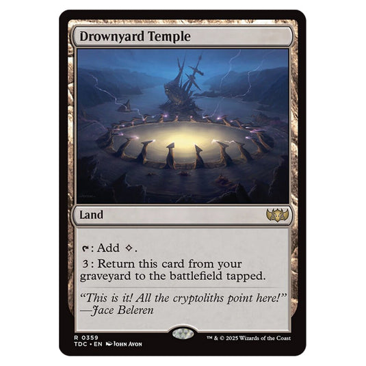 Drownyard Temple 0359 card from the Magic The Gathering set Tarkir: Dragonstorm Commander