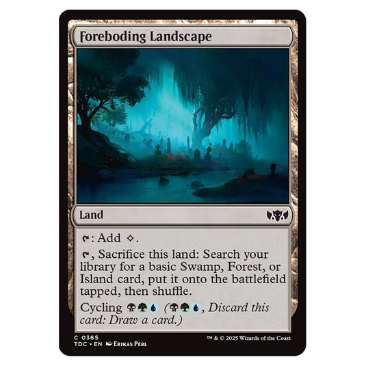 Foreboding Landscape 0365 card from the Magic The Gathering set Tarkir: Dragonstorm Commander
