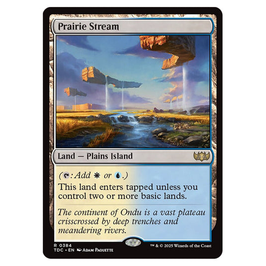 Prairie Stream 0384 card from the Magic The Gathering set Tarkir: Dragonstorm Commander