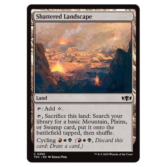 Shattered Landscape 0390 card from the Magic The Gathering set Tarkir: Dragonstorm Commander