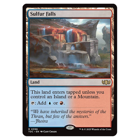 Sulfur Falls 0396 card from the Magic The Gathering set Tarkir: Dragonstorm Commander