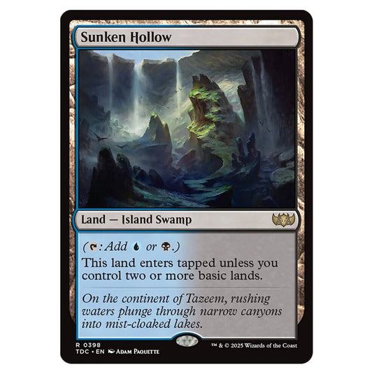 Sunken Hollow 0398 card from the Magic The Gathering set Tarkir: Dragonstorm Commander