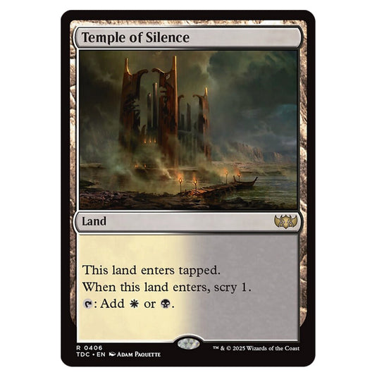 Temple of Silence 0406 card from the Magic The Gathering set Tarkir: Dragonstorm Commander