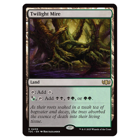 Twilight Mire 0409 card from the Magic The Gathering set Tarkir: Dragonstorm Commander