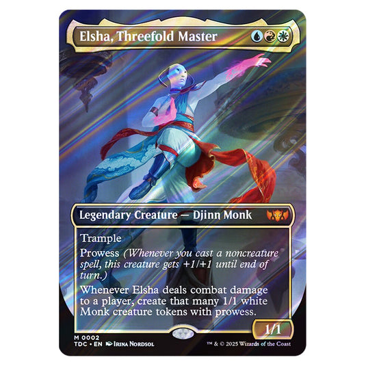 Elsha, Threefold Master 0002 card from the Magic The Gathering set Tarkir: Dragonstorm Commander