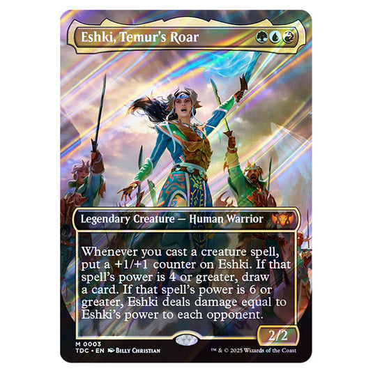 Eshki, Temur's Roar 0003 card from the Magic The Gathering set Tarkir: Dragonstorm Commander