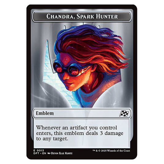 Magic The Gathering - Aetherdrift Tokens - Chandra, Spark Hunter Emblem - 0013