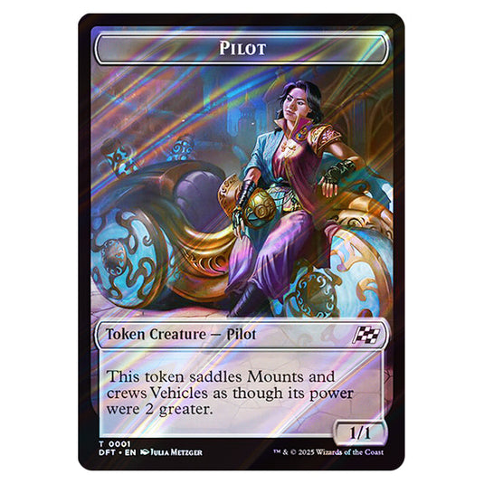 Pilot 0001 card from the Magic The Gathering set Aetherdrift Tokens