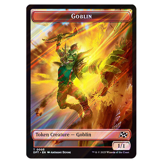 Goblin 0005 card from the Magic The Gathering set Aetherdrift Tokens