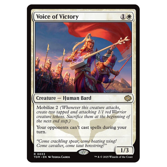 Voice of Victory 0033 card from the Magic The Gathering set Tarkir: Dragonstorm