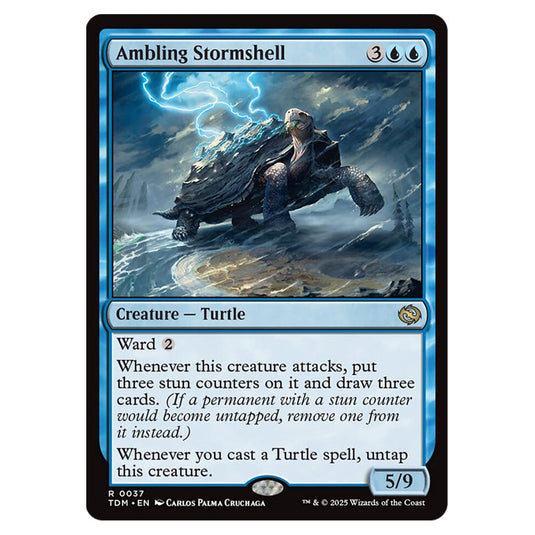 Ambling Stormshell 0037 card from the Magic The Gathering set Tarkir: Dragonstorm