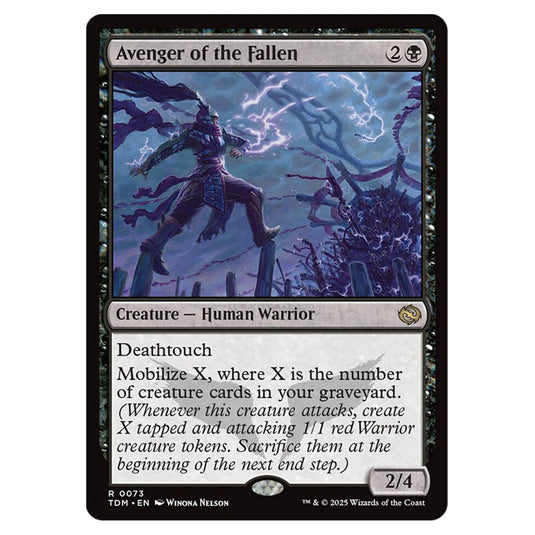 Avenger of the Fallen 0073 card from the Magic The Gathering set Tarkir: Dragonstorm