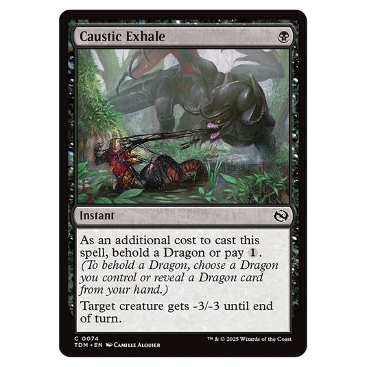 Caustic Exhale 0074 card from the Magic The Gathering set Tarkir: Dragonstorm