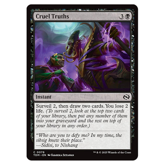 Cruel Truths 0076 card from the Magic The Gathering set Tarkir: Dragonstorm