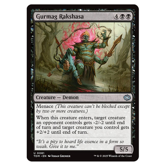 Gurmag Rakshasa 0081 card from the Magic The Gathering set Tarkir: Dragonstorm