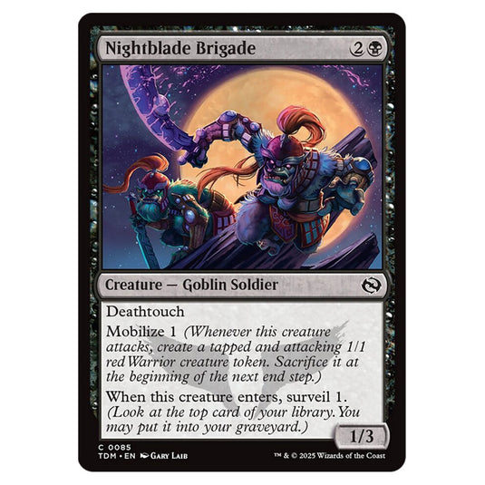 Nightblade Brigade 0085 card from the Magic The Gathering set Tarkir: Dragonstorm