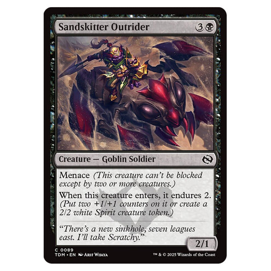 Sandskitter Outrider 0089 card from the Magic The Gathering set Tarkir: Dragonstorm
