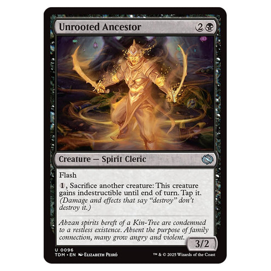 Unrooted Ancestor 0096 card from the Magic The Gathering set Tarkir: Dragonstorm