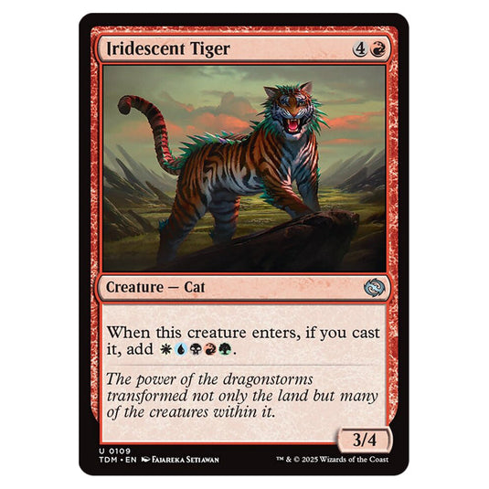 Iridescent Tiger 0109 card from the Magic The Gathering set Tarkir: Dragonstorm