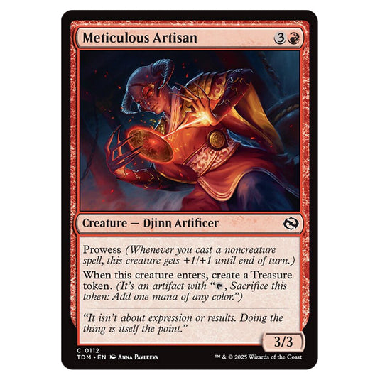 Meticulous Artisan 0112 card from the Magic The Gathering set Tarkir: Dragonstorm
