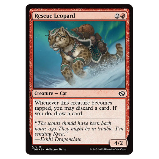 Rescue Leopard 0116 card from the Magic The Gathering set Tarkir: Dragonstorm