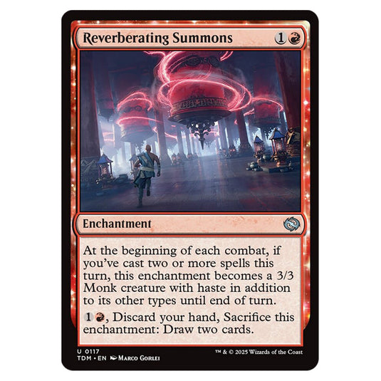 Reverberating Summons 0117 card from the Magic The Gathering set Tarkir: Dragonstorm