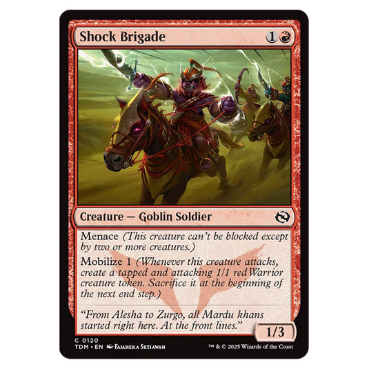 Shock Brigade 0120 card from the Magic The Gathering set Tarkir: Dragonstorm