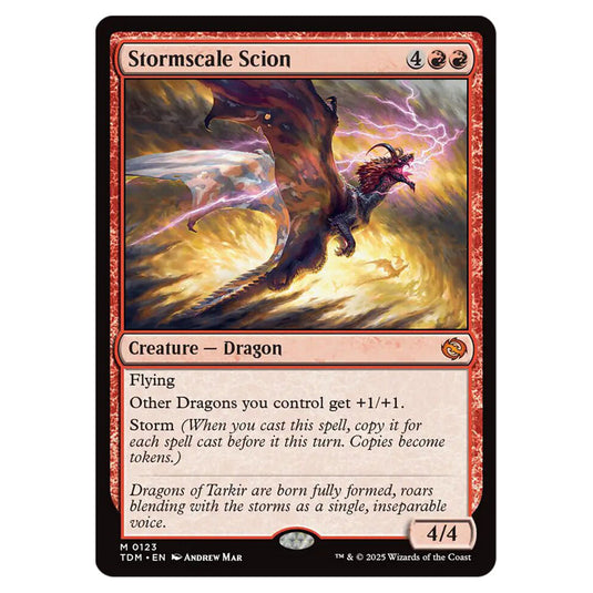 Stormscale Scion 0123 card from the Magic The Gathering set Tarkir: Dragonstorm